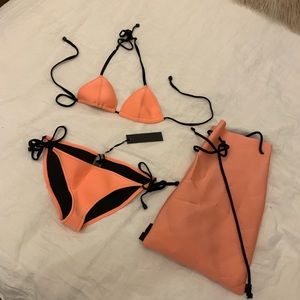 Triangl pink bathing suit tags on never worn